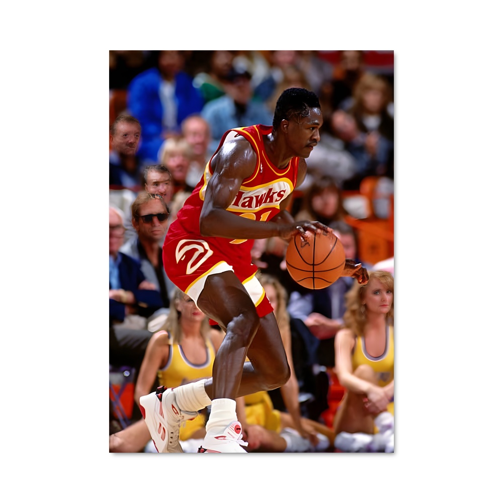 Poster Dominique en Action – affiche Basketball